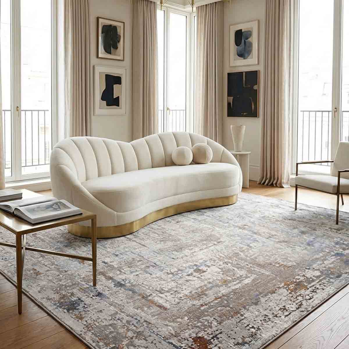 Cream and Off-White Upholstery in living room