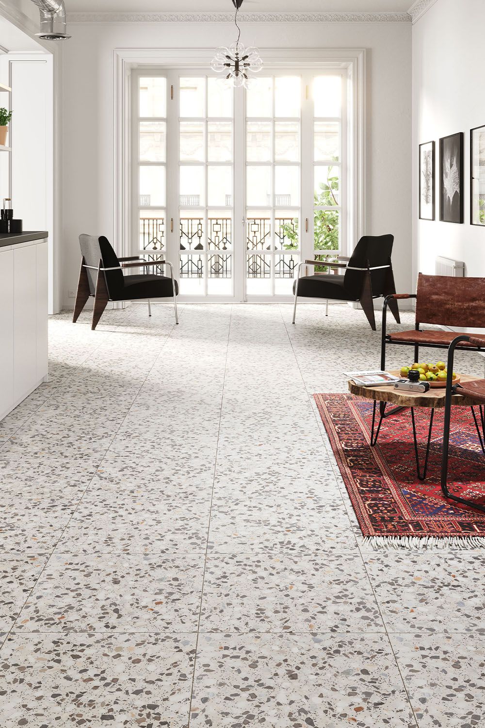 How to match Terrazzo and Patterned Tile Flooring with furniture