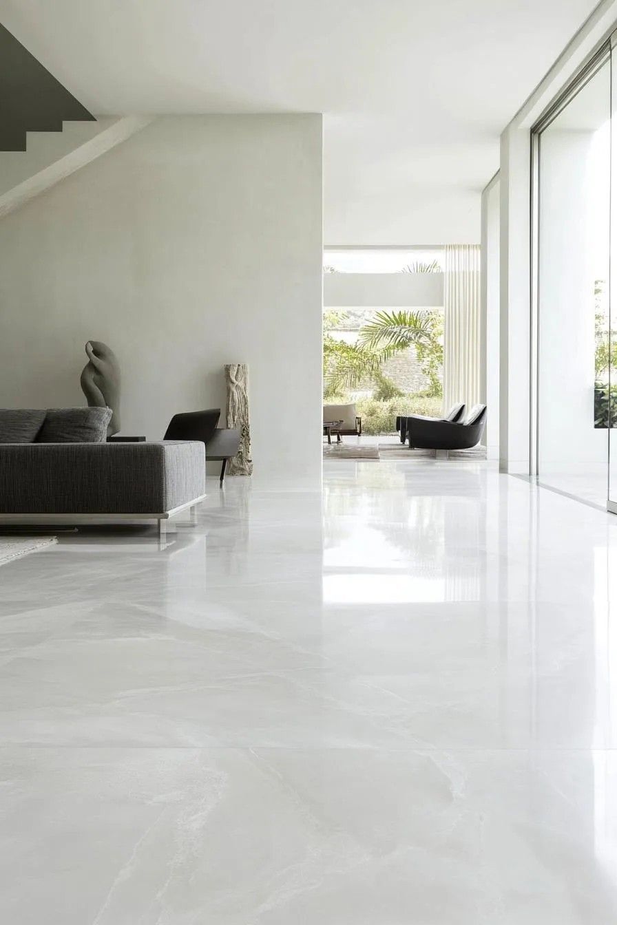 what furniture for White and Very Pale Flooring