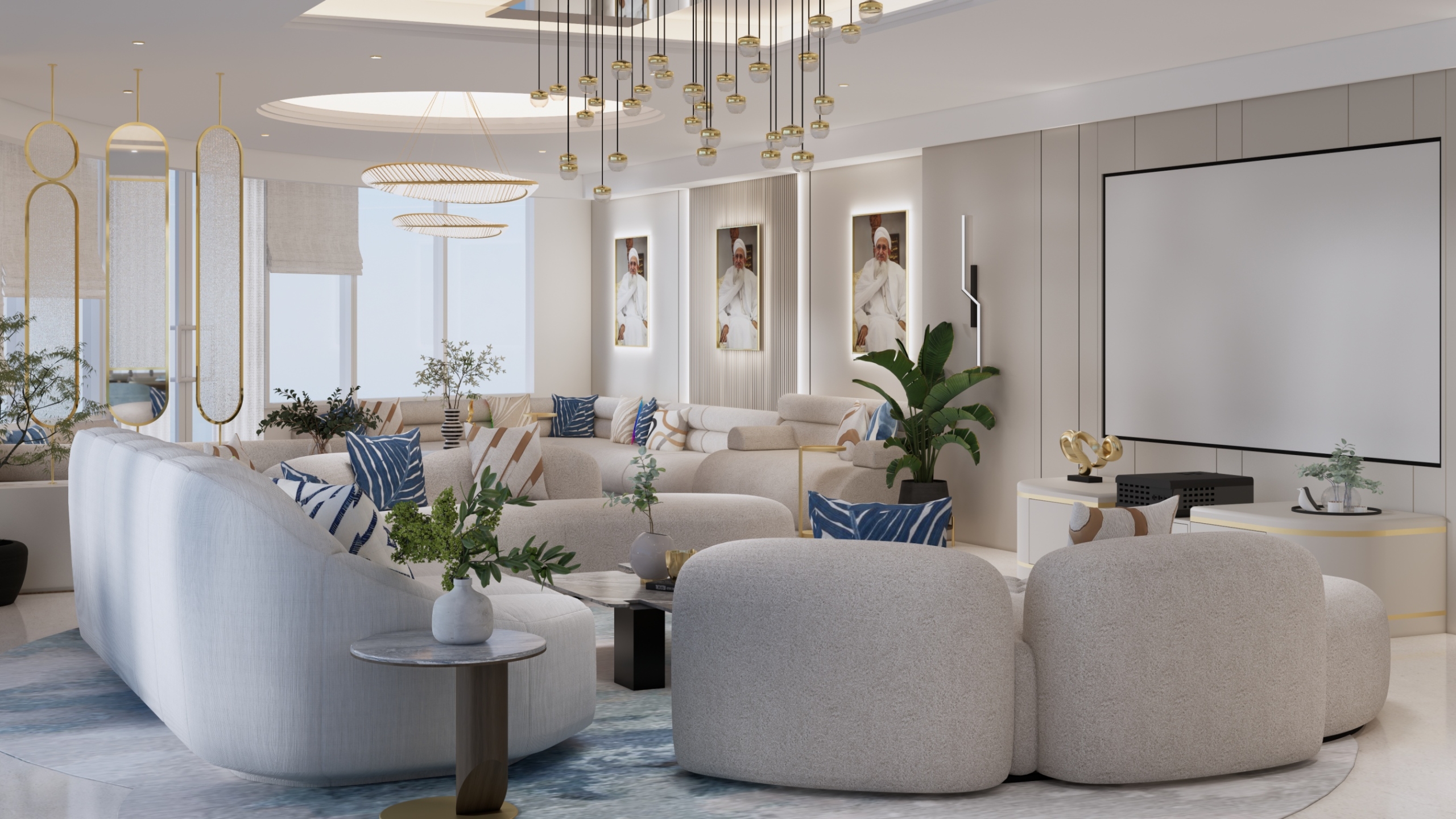 the oapline penthouse living room