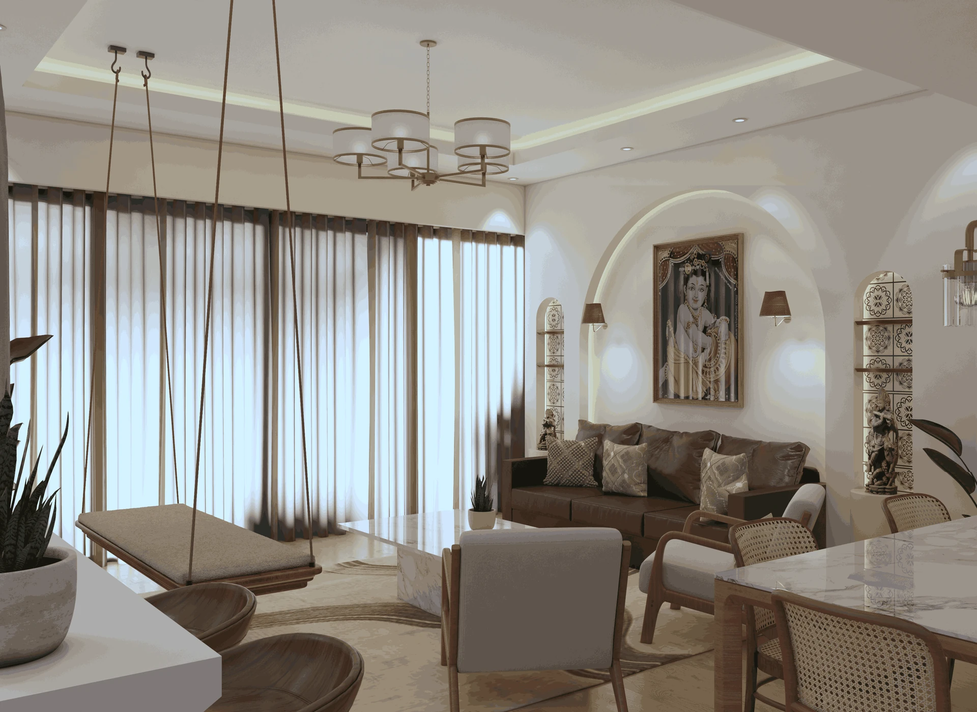 Penthouse media wall Dubai