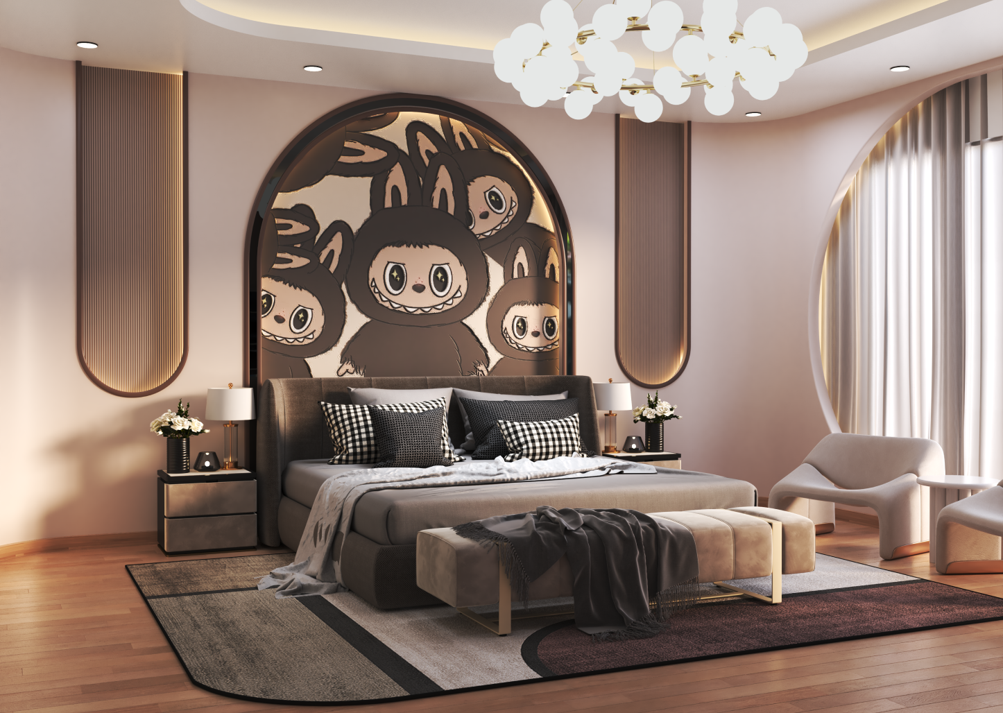 Luxury bedroom interior design Dubai