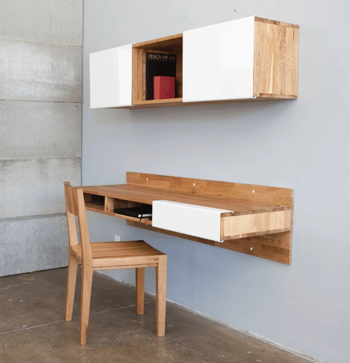 Add Floating Shelves for Decor and Storage small office decor