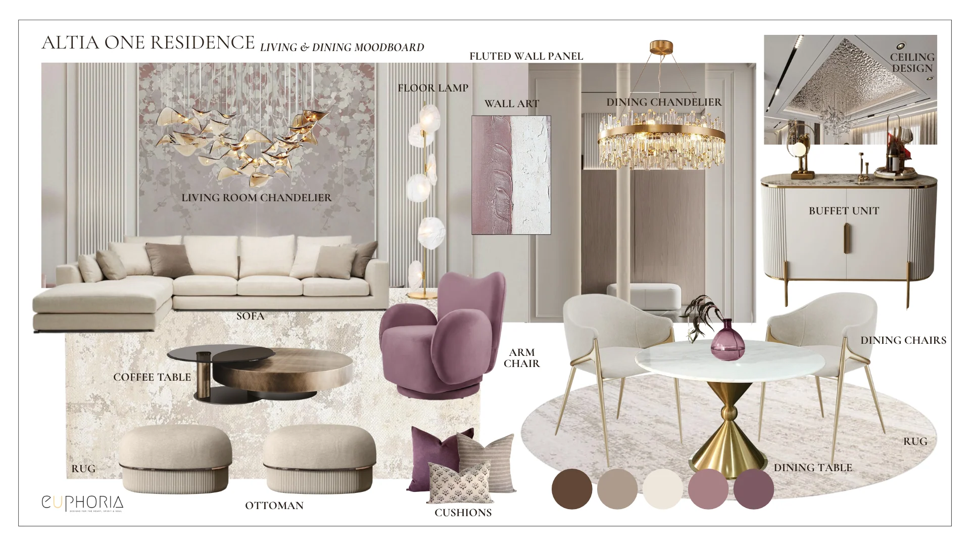 altia one moodboard living room