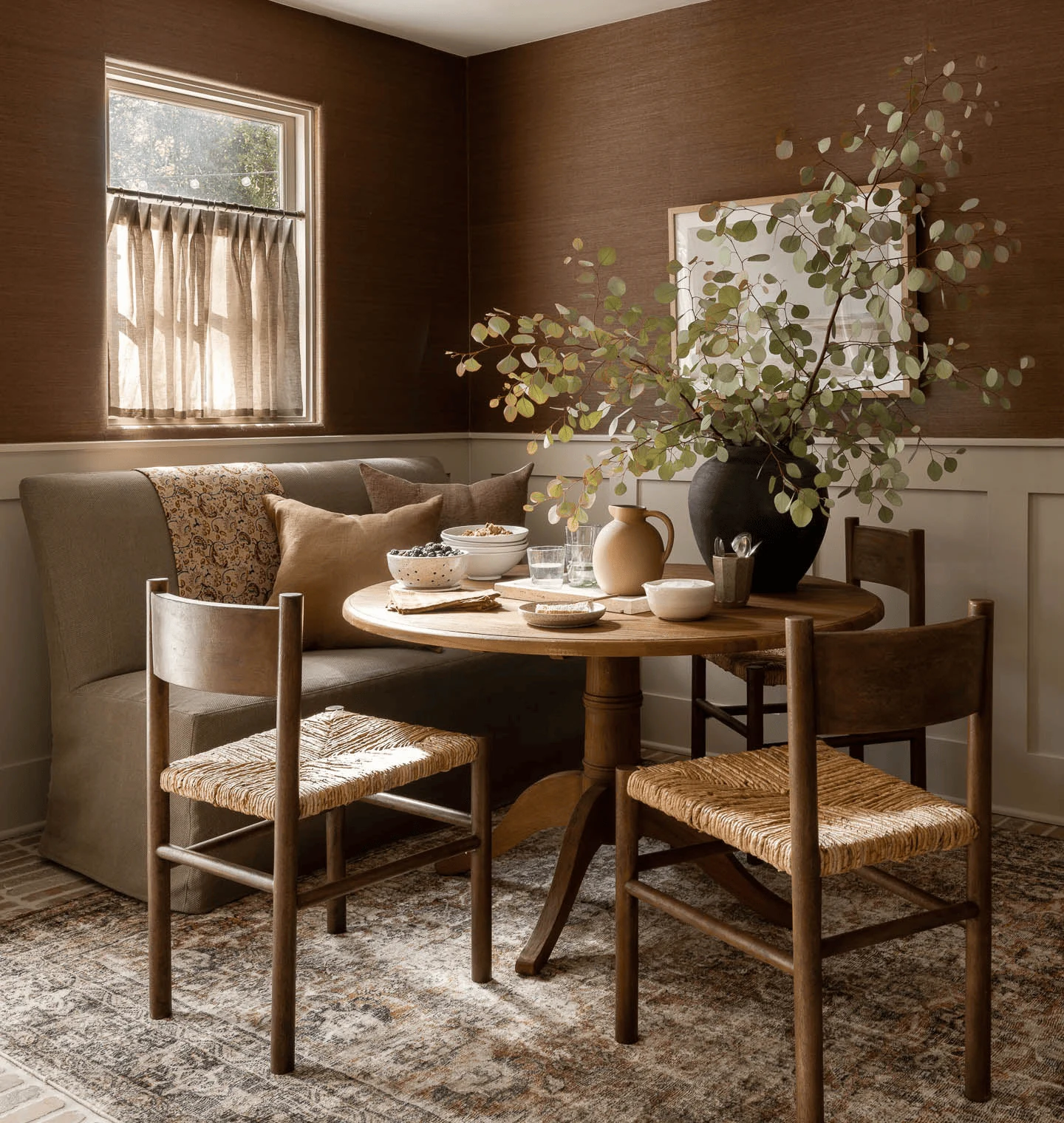 breakfast nook dining and remote work table