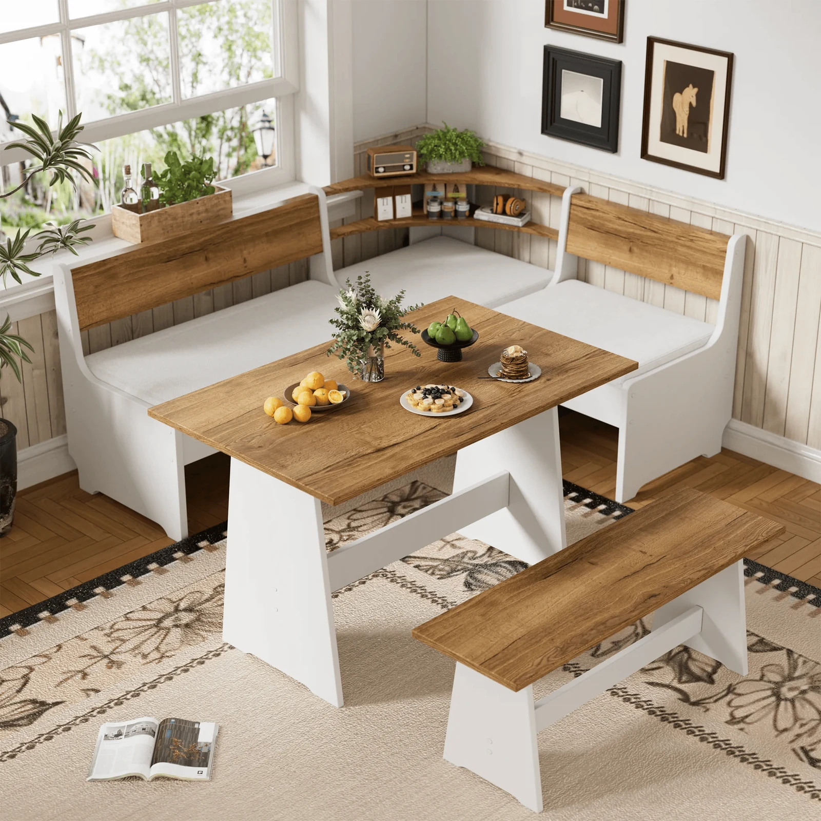 breakfast space with dual purpose furniture