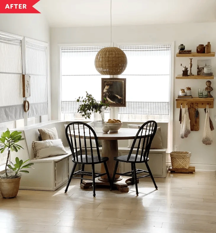 small corner breakfast space