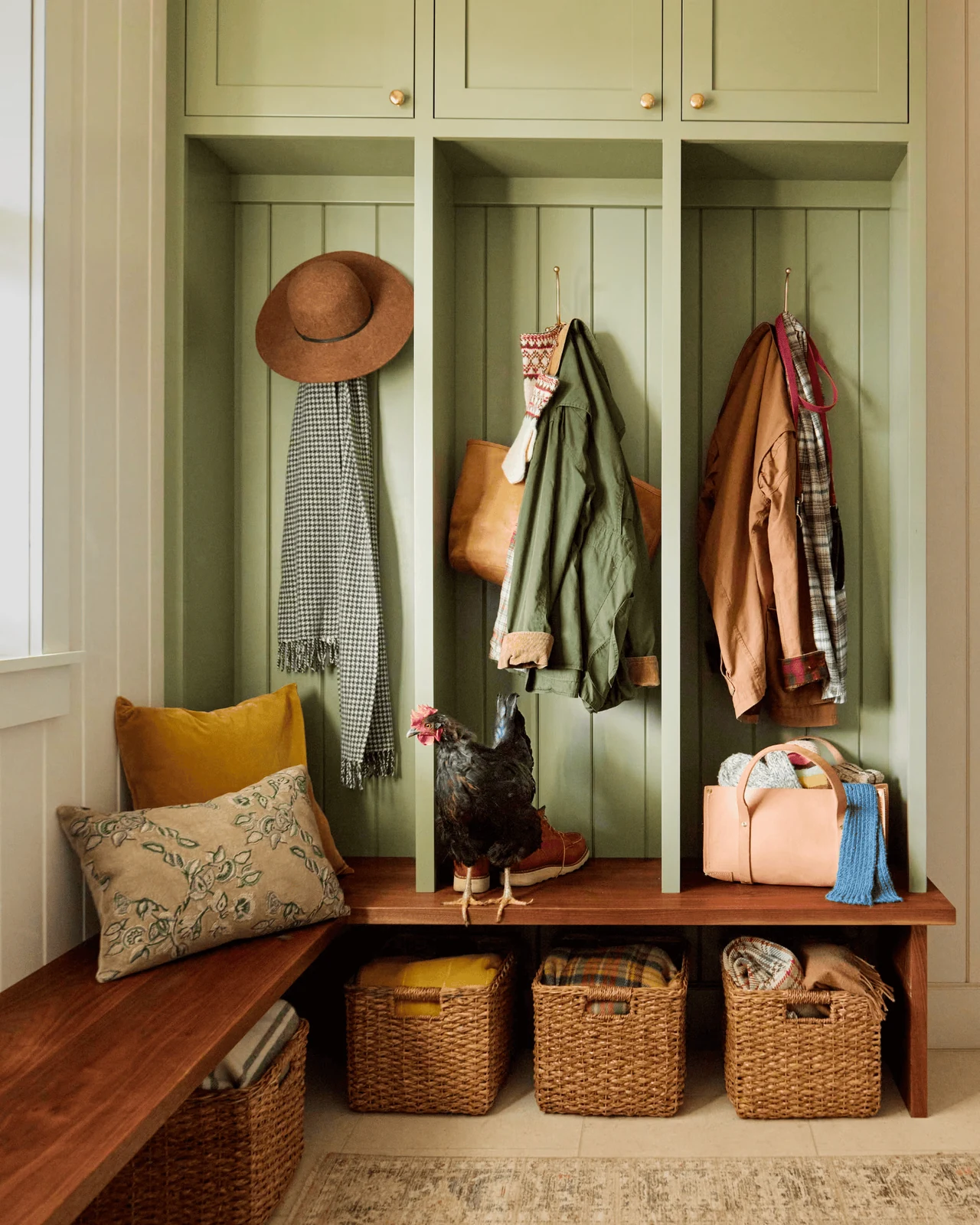 add a mudroom corner for boots coats and outdoor gear cabin interior design