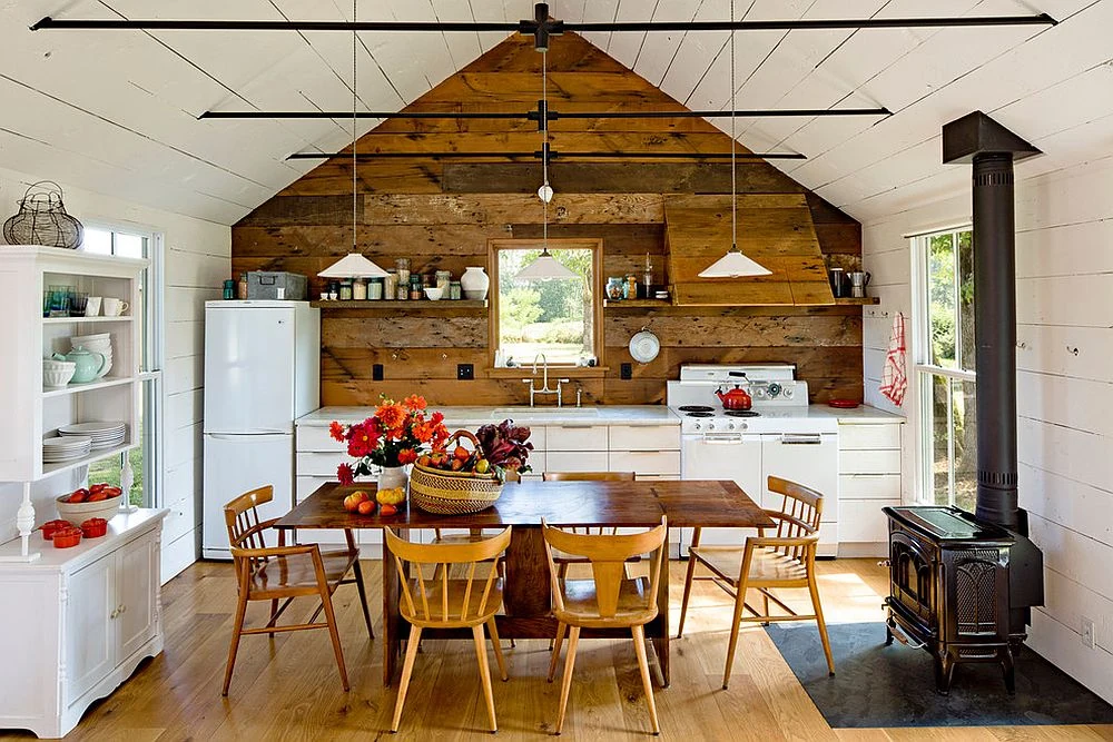 add reclaimed wood without making it look old cabin interior design