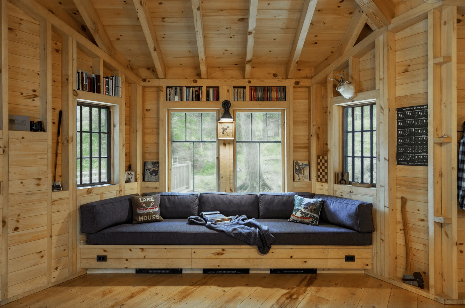 build storage into benches beds and window seats cabin interior design