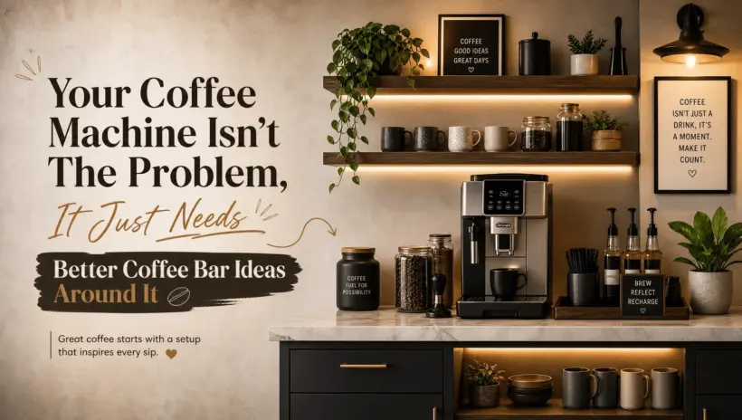 Your Coffee Machine Isn’t The Problem, It Just Needs Better Coffee Bar Ideas Around It