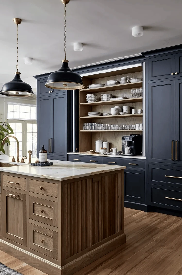 build the coffee zone into the kitchen wall