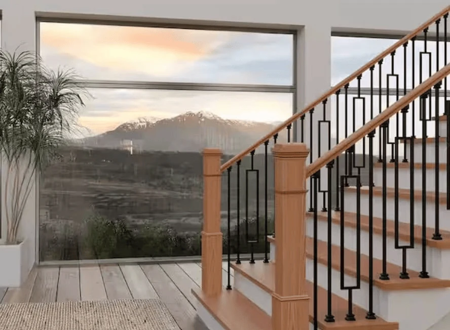 contemporary square stair balusters for a cleaner railing shape