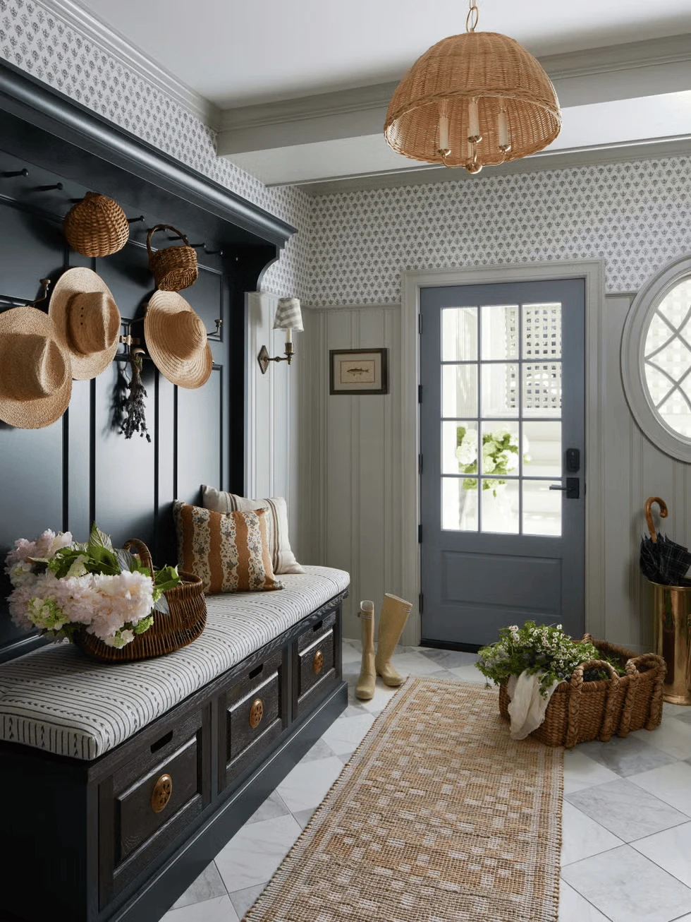 add baskets for storage that still looks pretty cottagecore style