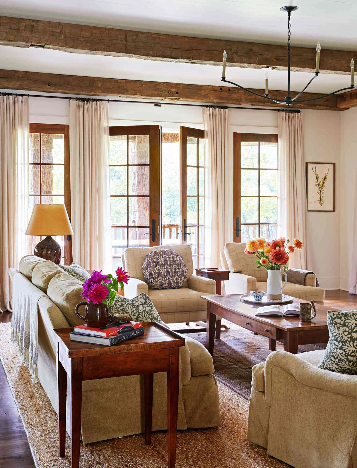 add country chic decor without making it too polished cottagecore style