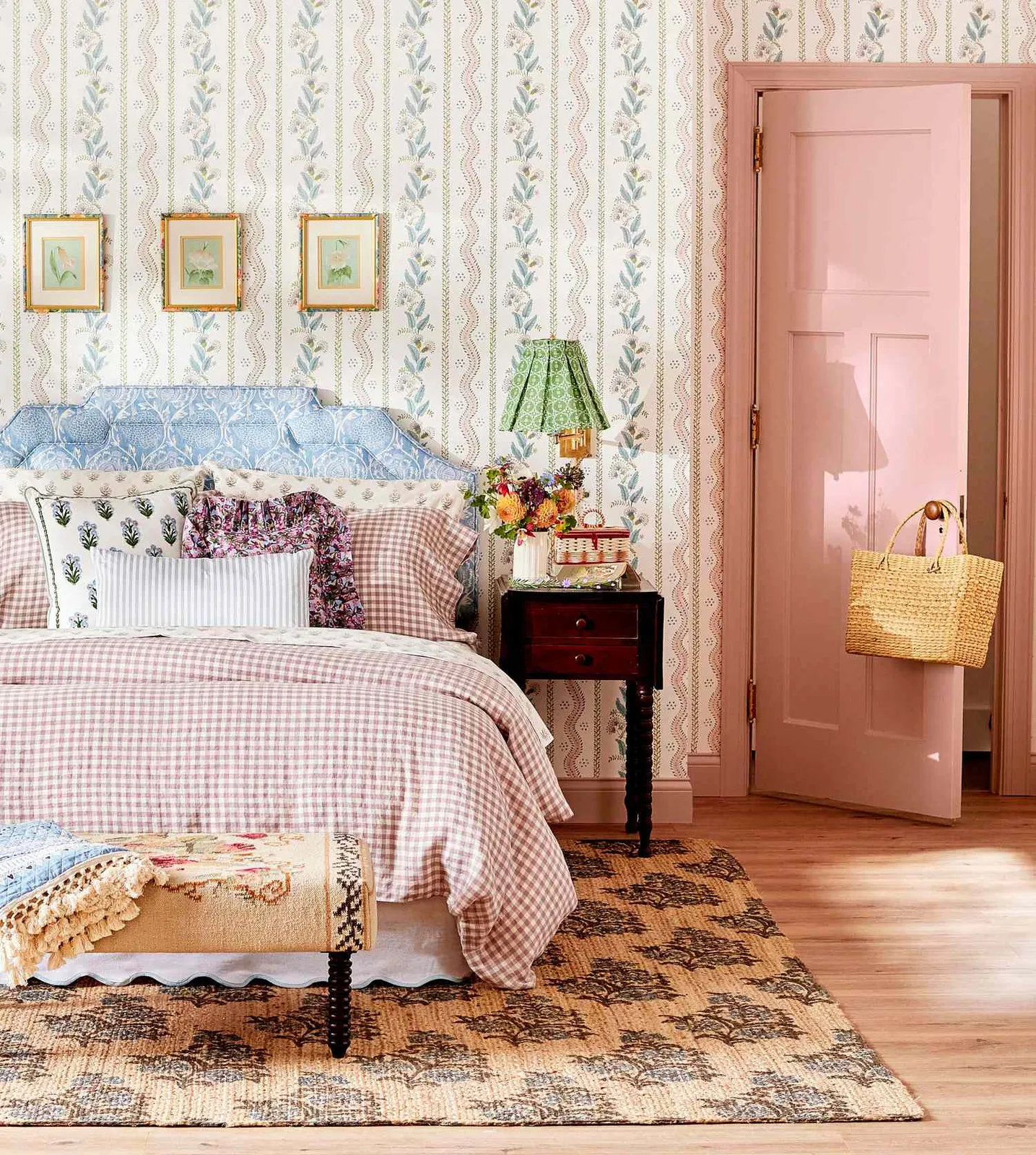repeat materials from room to room cottagecore style