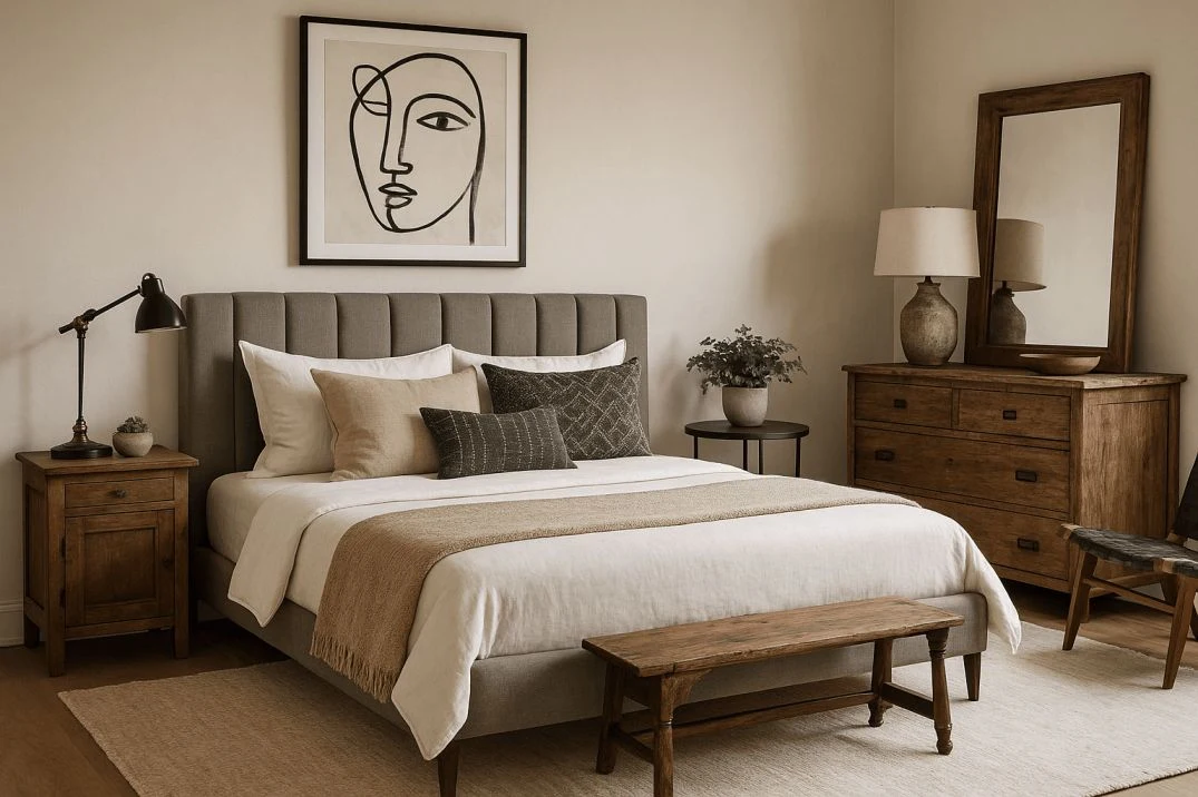 Interior design regrets in Cozy bedroom blending