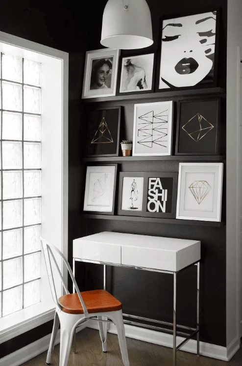 Create a Black and White Office Design office room interior design