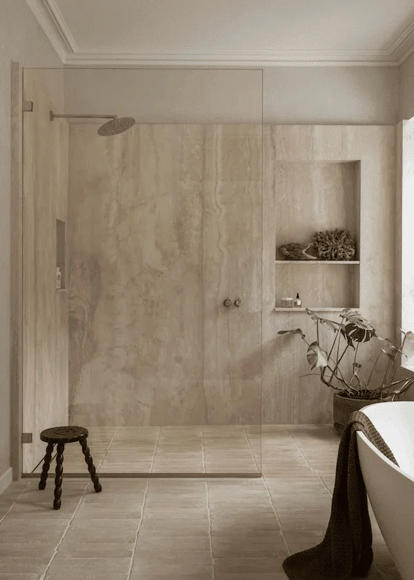 Curbless Tuscan Shower Tuscan colors