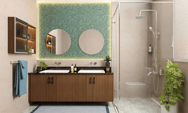 bathroom remodel ideas with a double basin vanity configuration