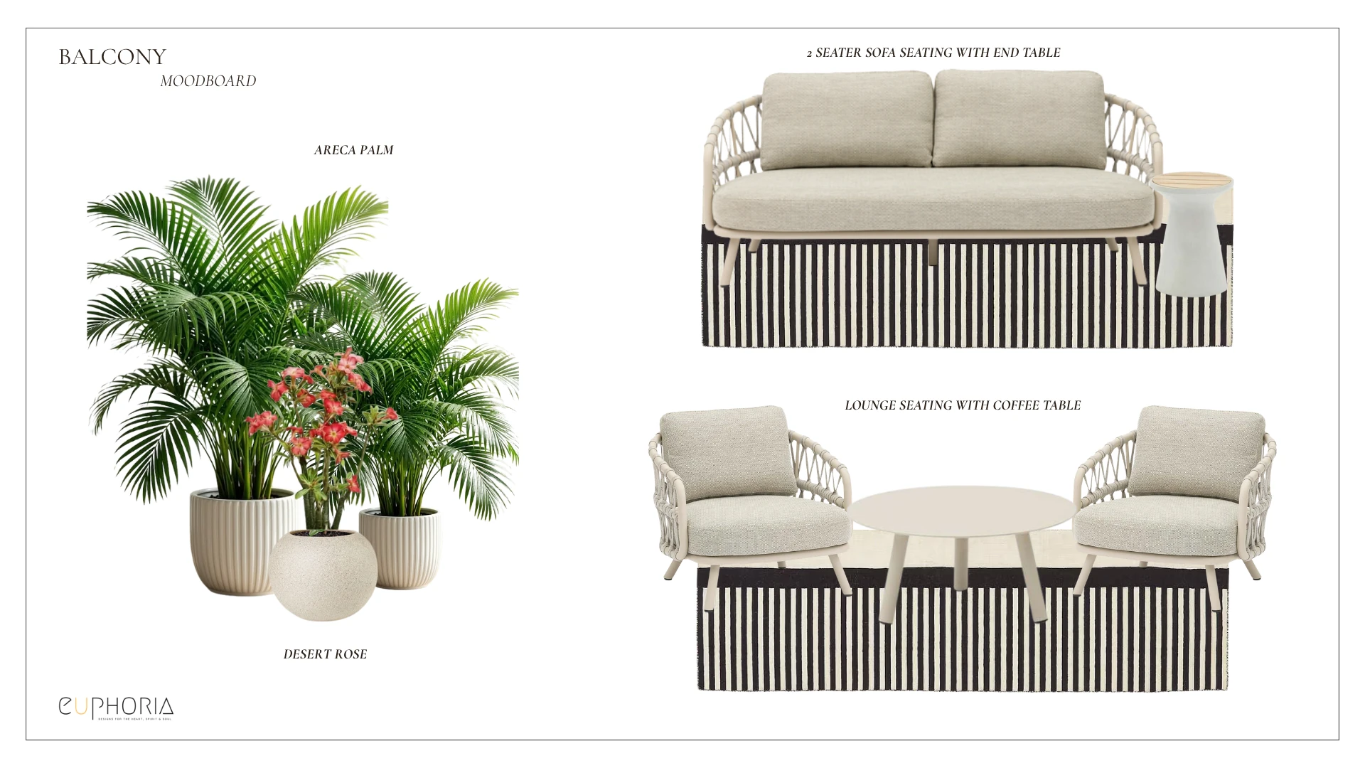 Eden House balcony mood board for the 1BHK apartment design