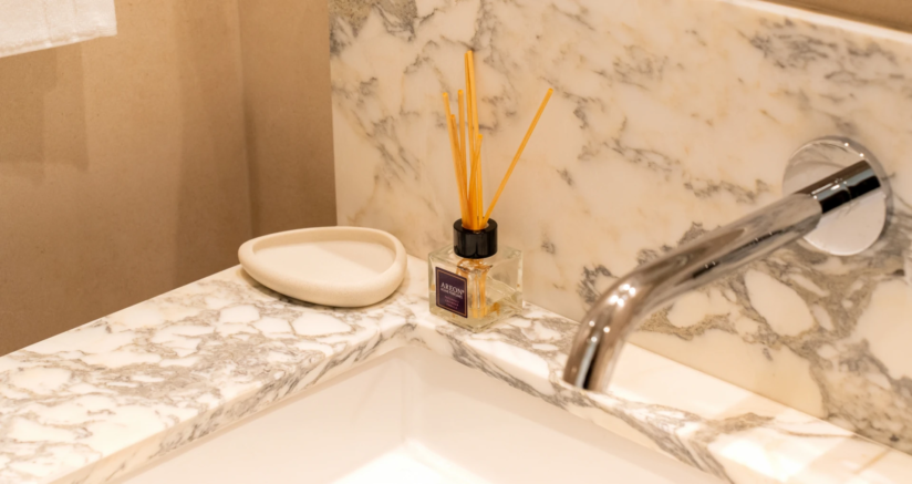 Eden House bathroom in a 1BHK apartment design