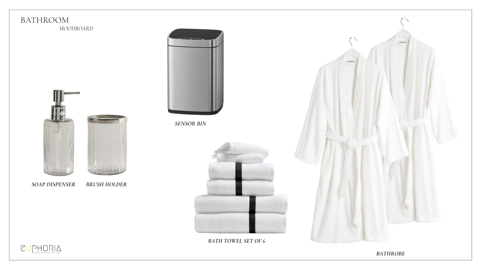 Eden House bathroom mood board for the 1BHK apartment design