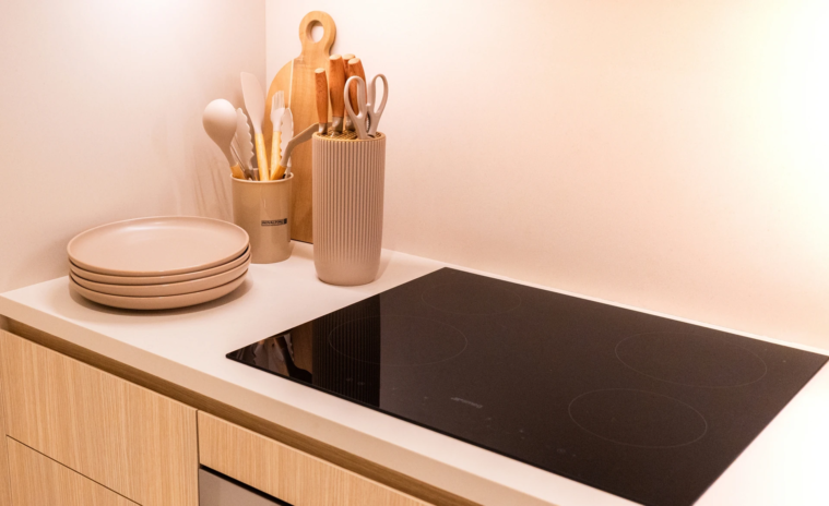 Eden House kitchen joinery in the apartment interior design