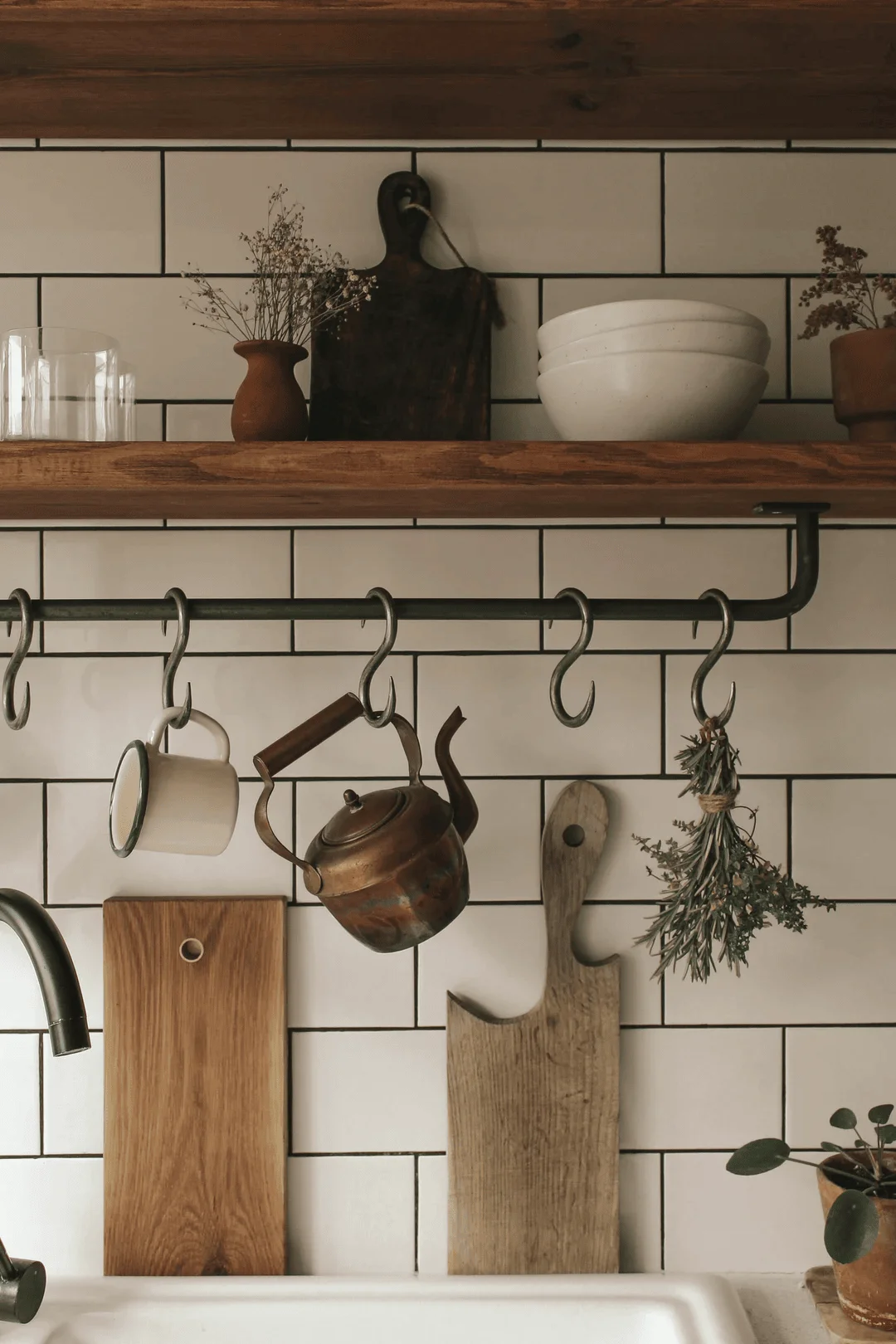 hanging rods for kitchen storage