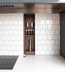 hidden storage for backsplash
