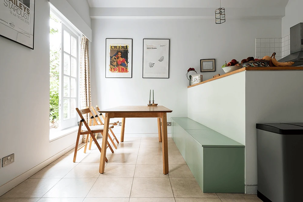 storage benches for dining areas