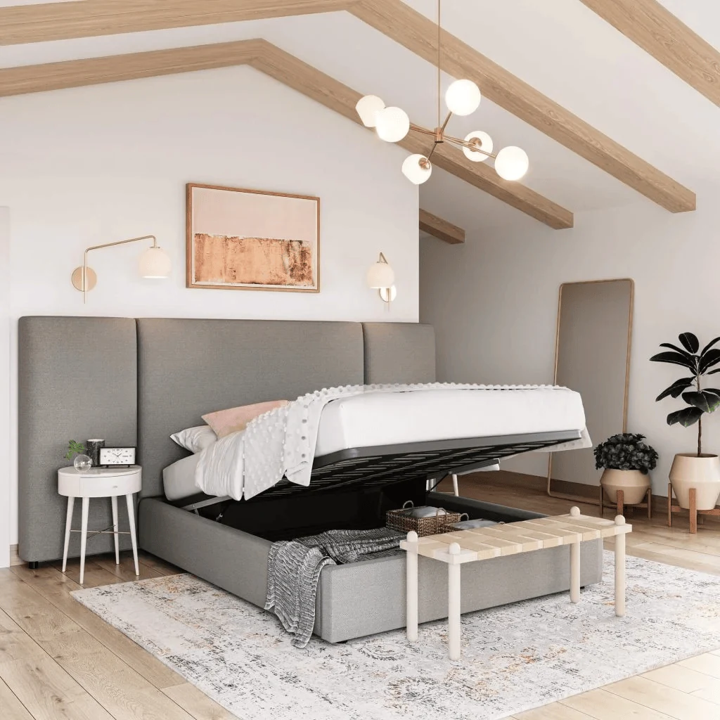 hydraulic beds with hidden storage