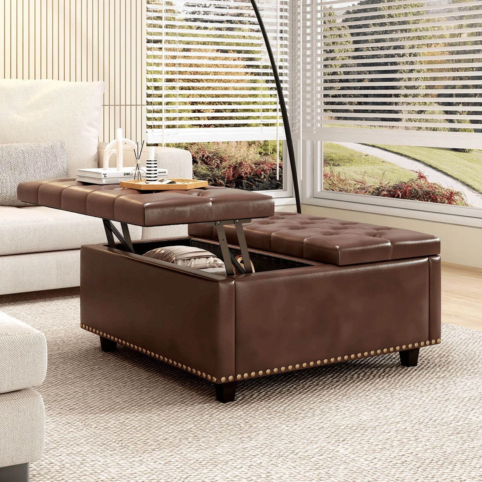 ottoman storage for living rooms