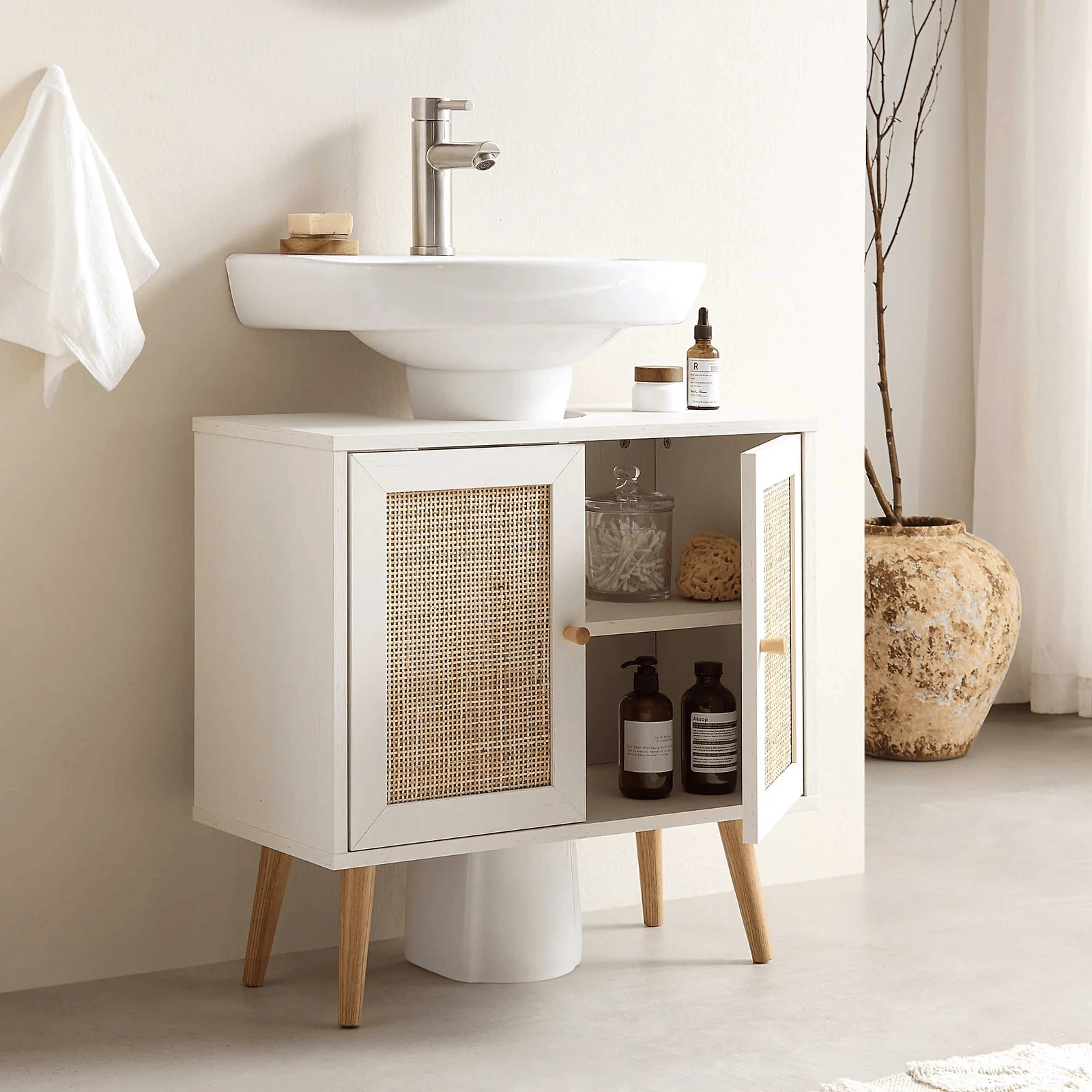 under sink bathroom storage