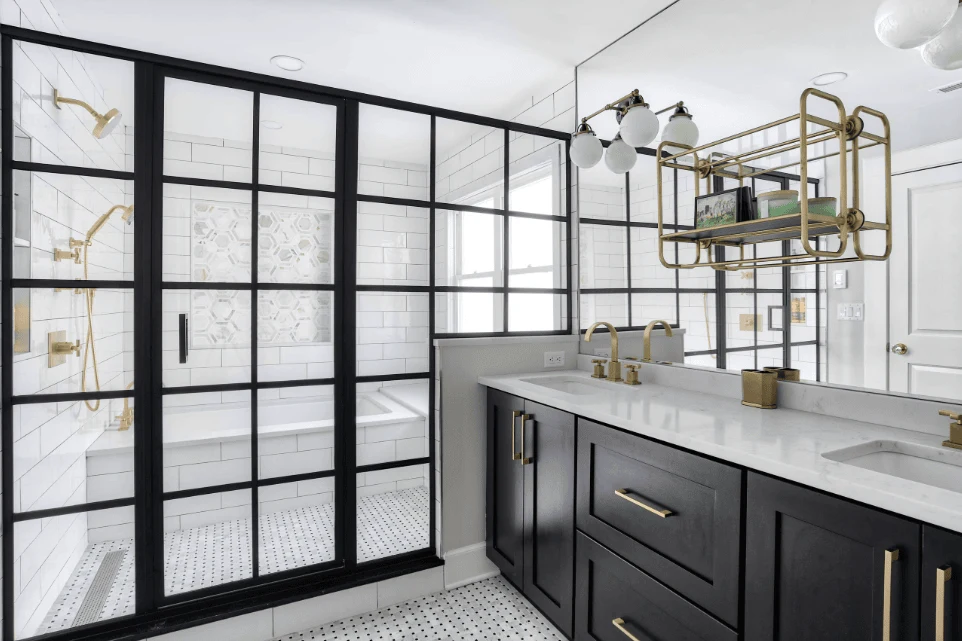 High Contrast Light-Shadow Bathroom Design Ideas