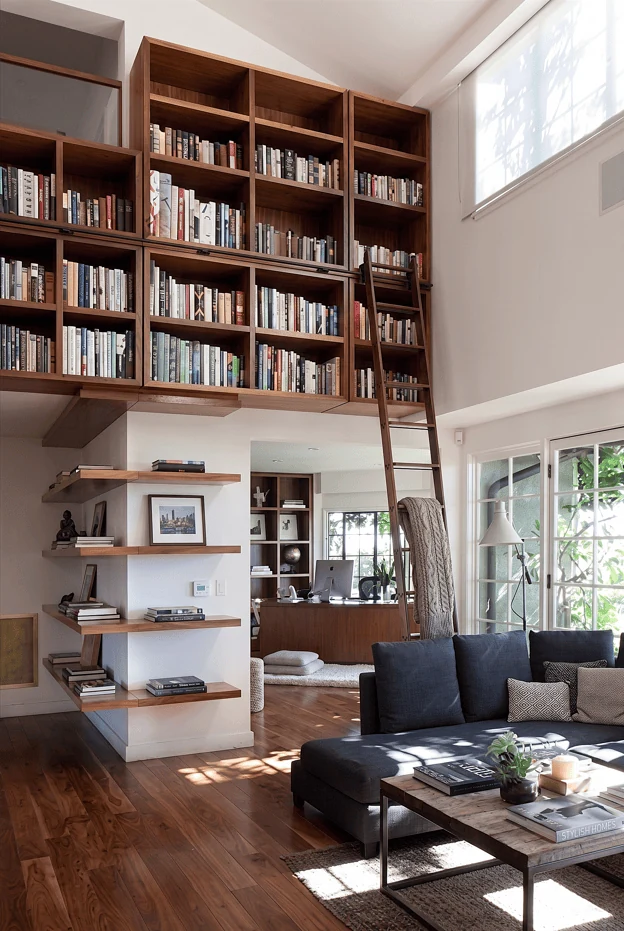 double height library rooms