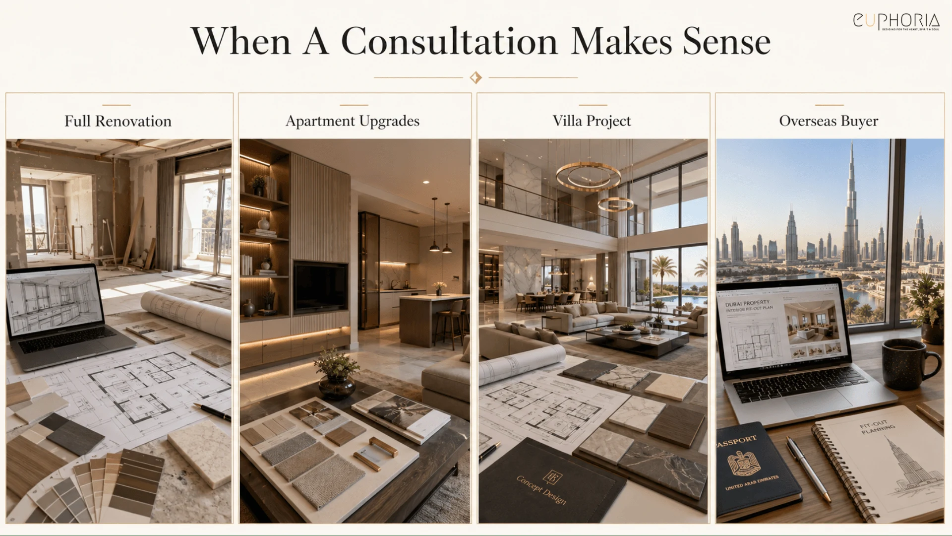Interior design consultation for renovation and home projects.
