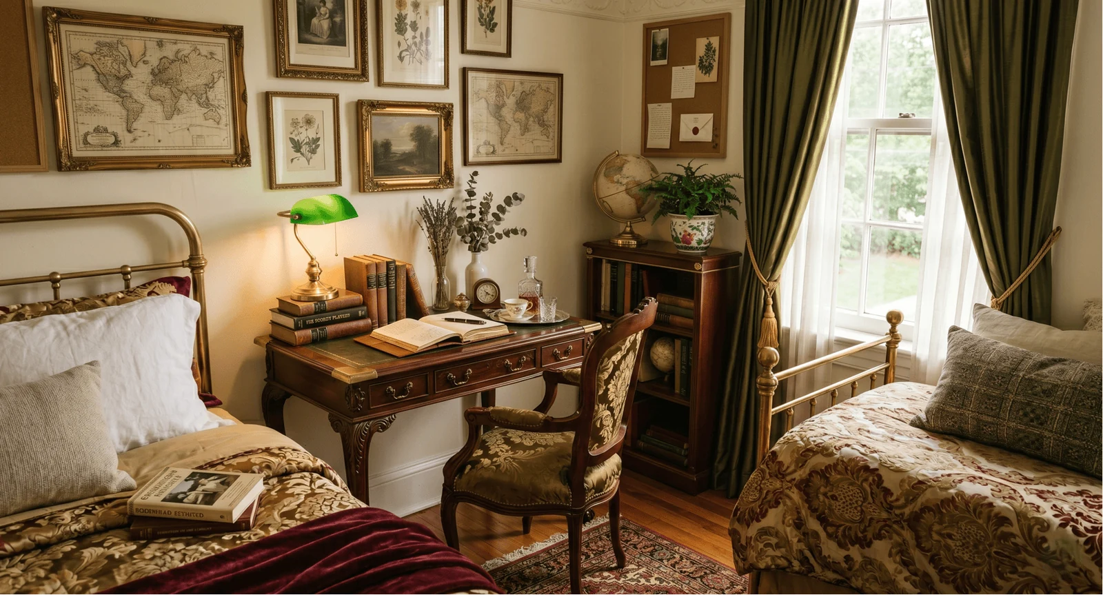 create a bedside table that feels like a mini study light academia decor