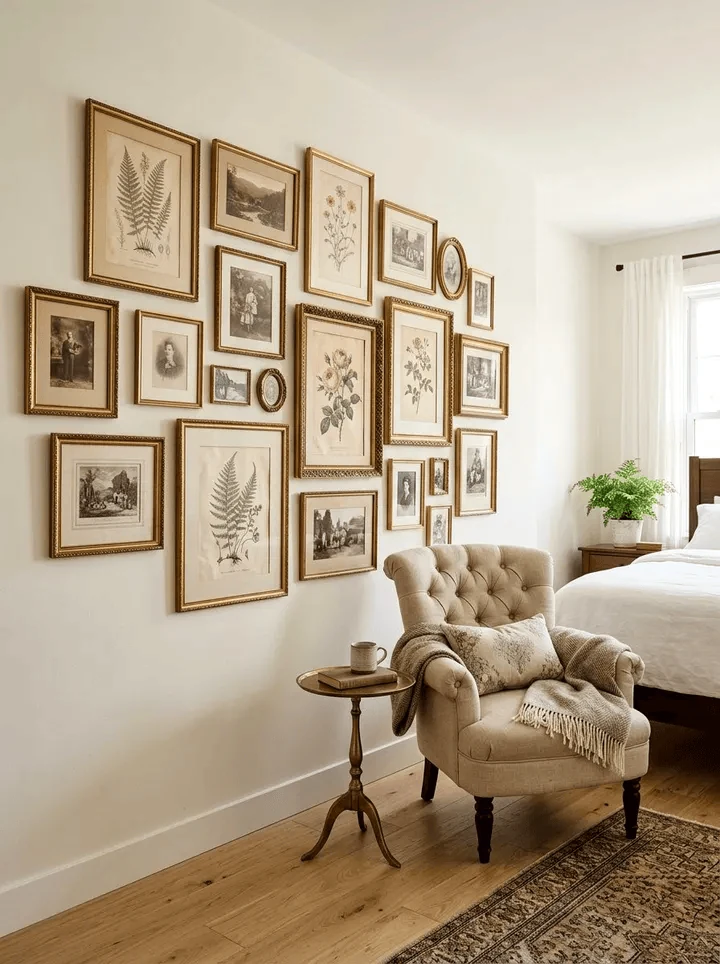 swap generic posters for botanical prints and old maps light academia decor