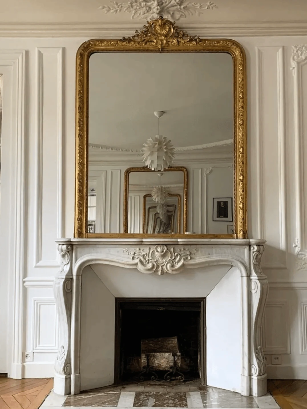 use one antique style mirror to bounce light around