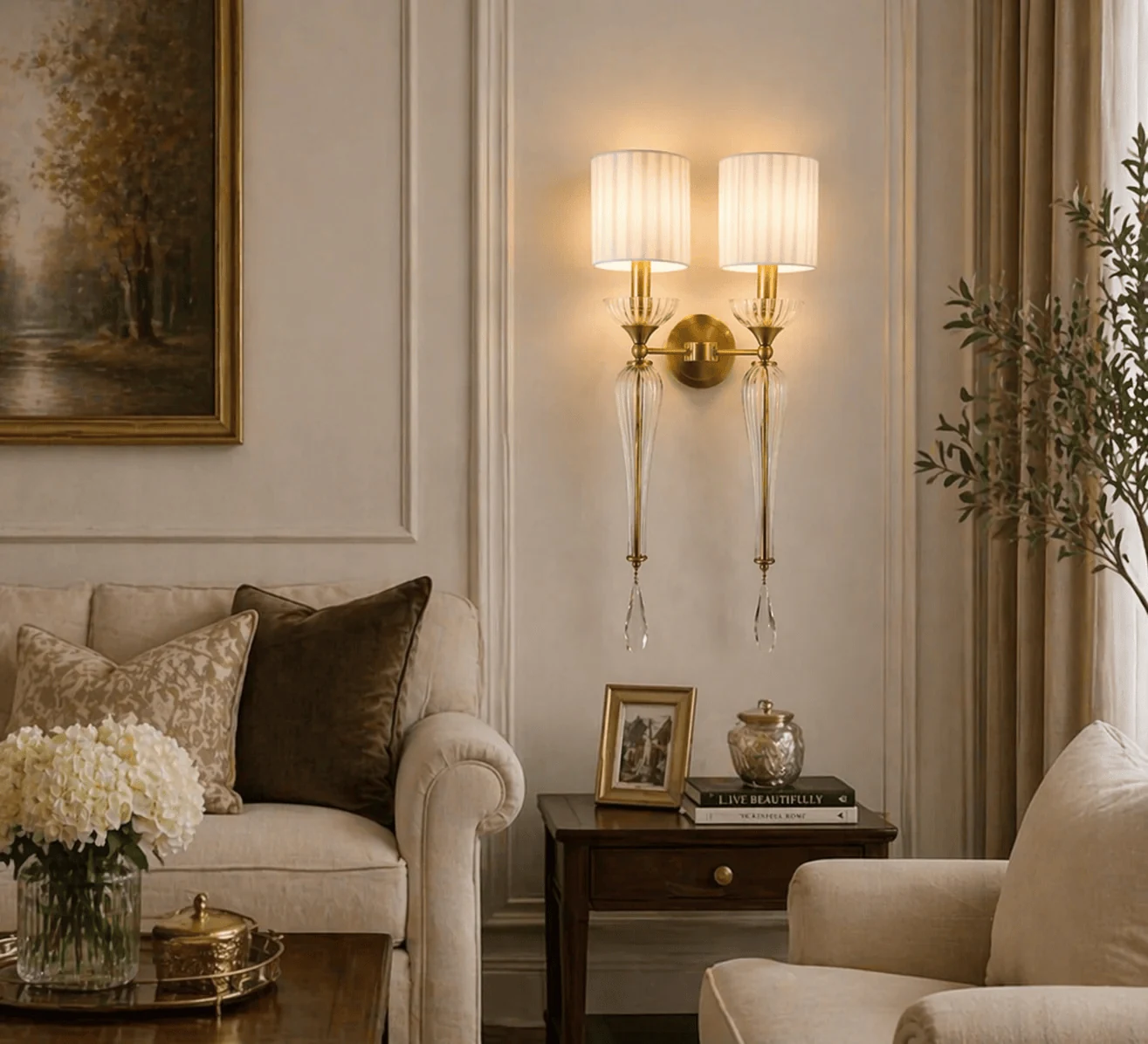 use warm lamps to create a softer evening mood light academia decor