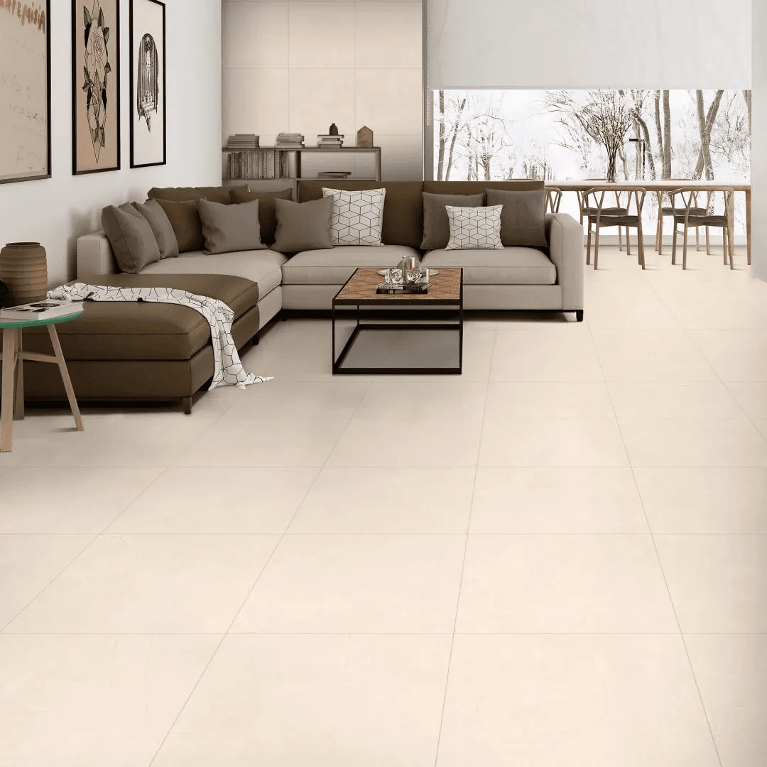 light beige bedroom flooring tiles for a calm sleep space
