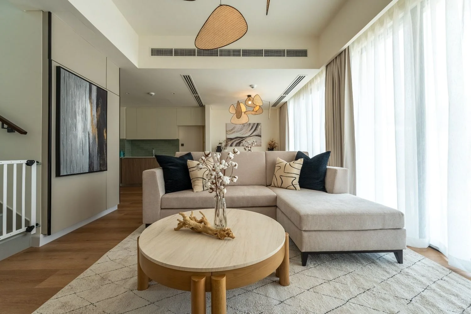 living room townhouse interior design services in dubai