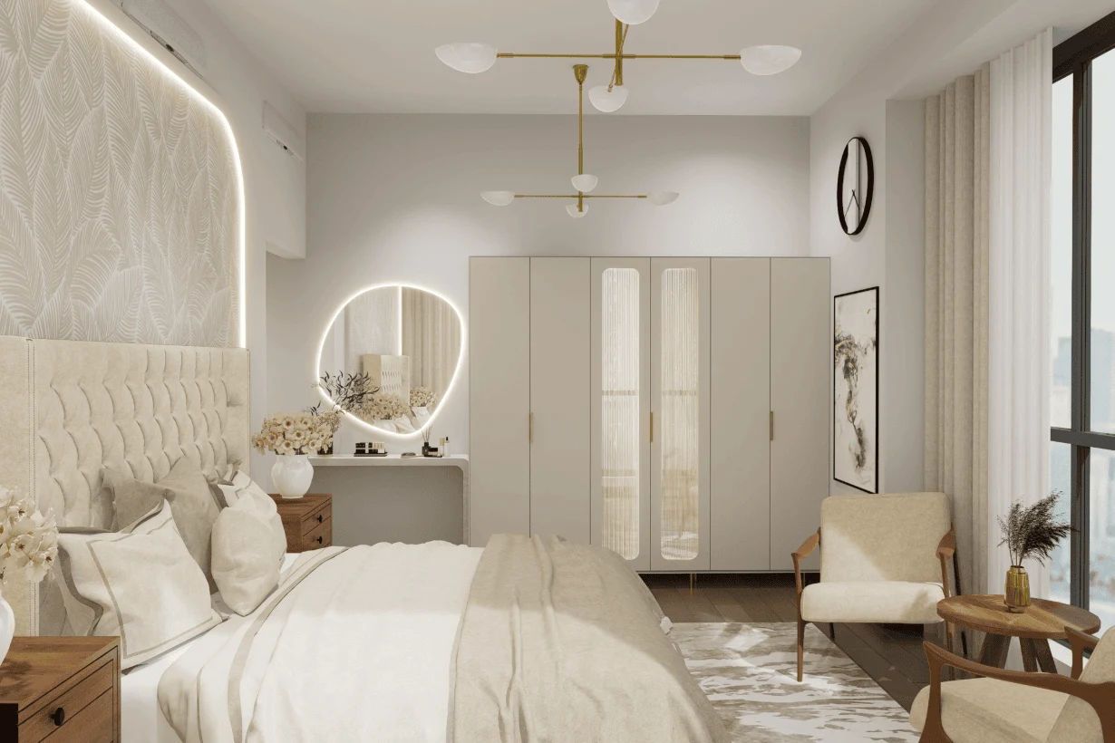 minimalist bedroom design will soft feel, polished, and deeply comfortable without relying on excessive decor