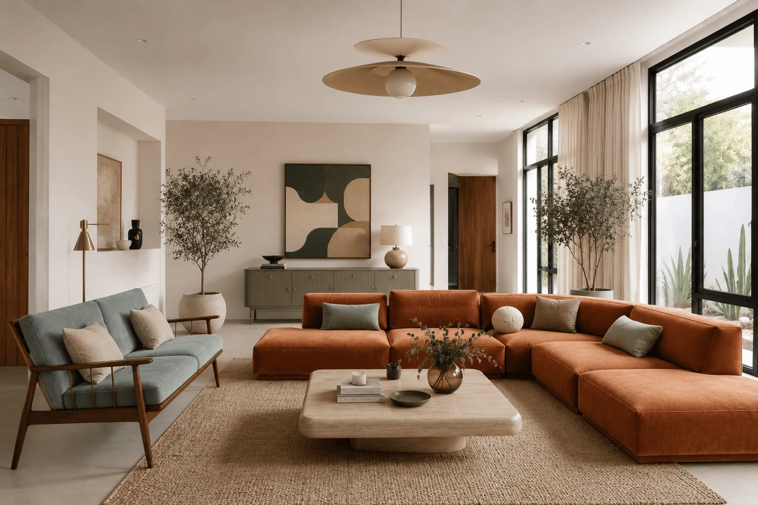 mismatched sofas grounded sofa and leggy seating