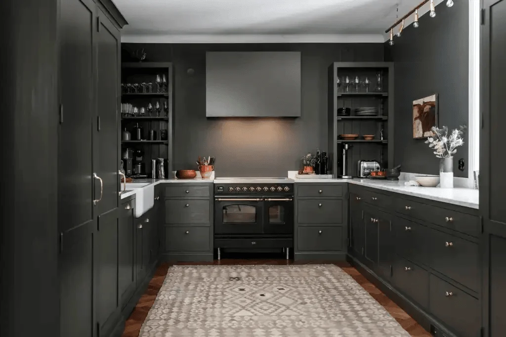 Modern U-shaped kitchen design