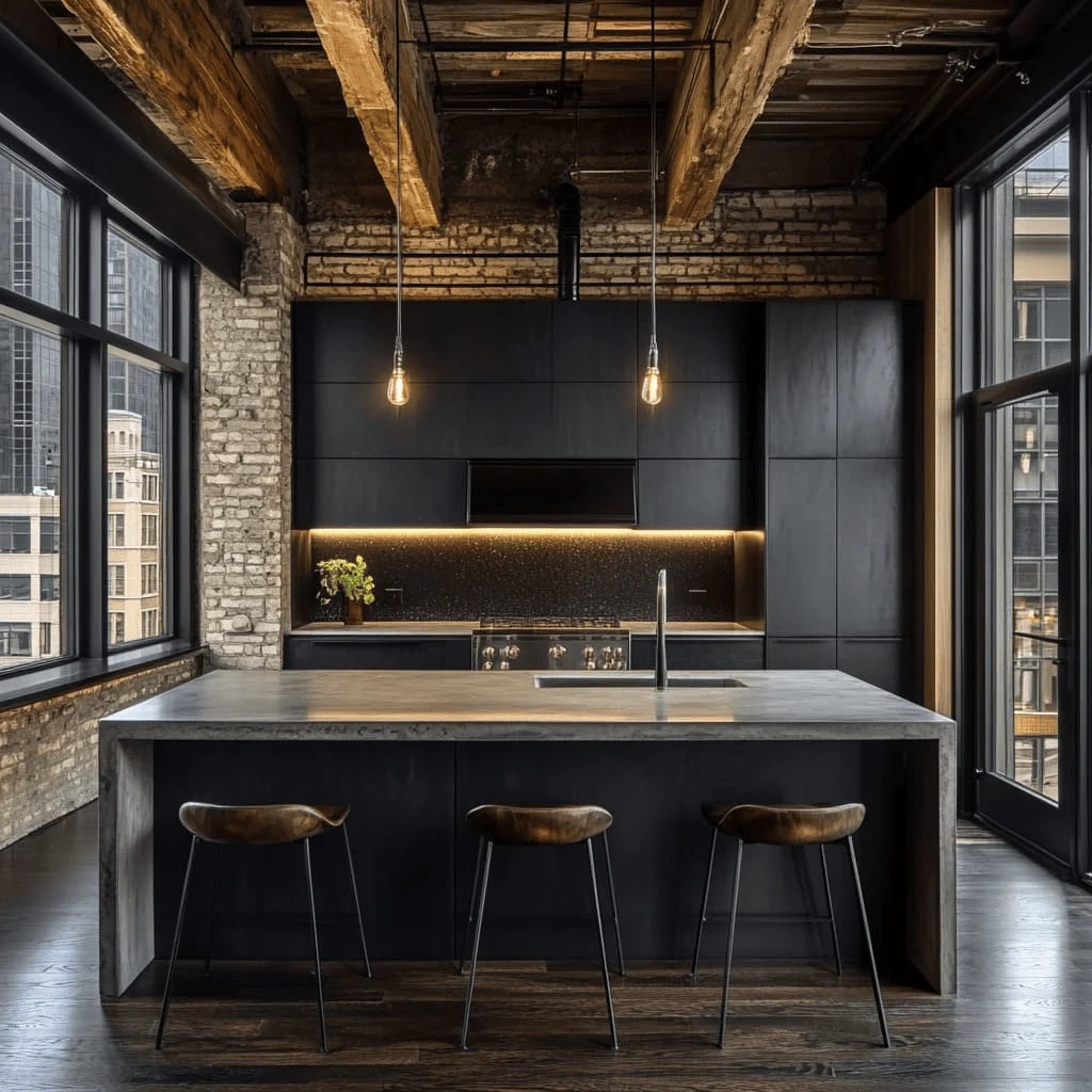 modern kitchen design idea as Manhattan Loft Monolith