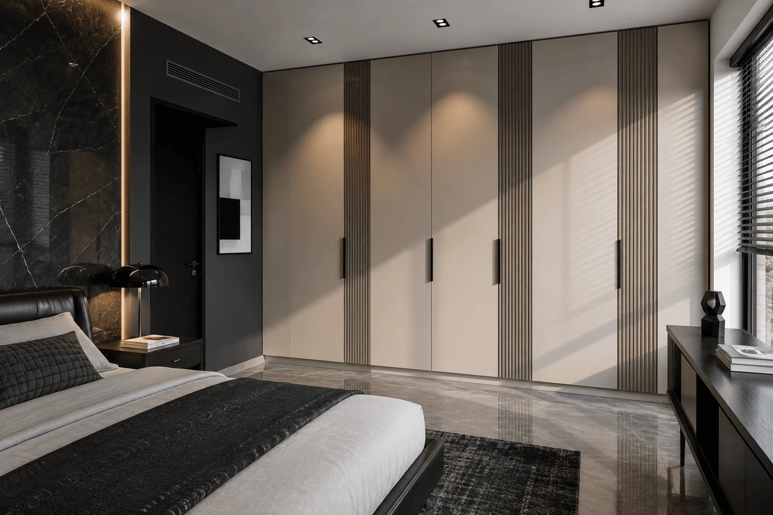 add fluting without covering every shutter modern wardrobe design