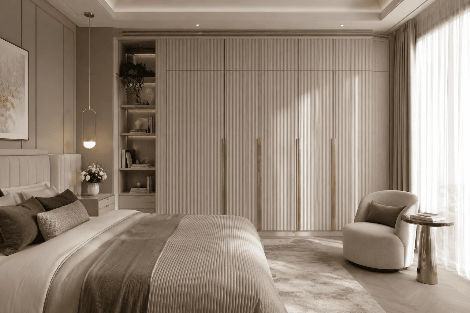 create light luxury through colour placement modern wardrobe design
