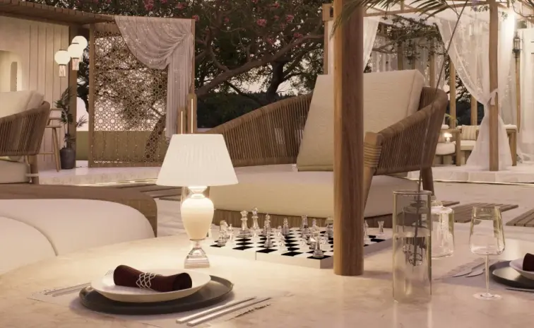 nasmah cafe seating evening view
